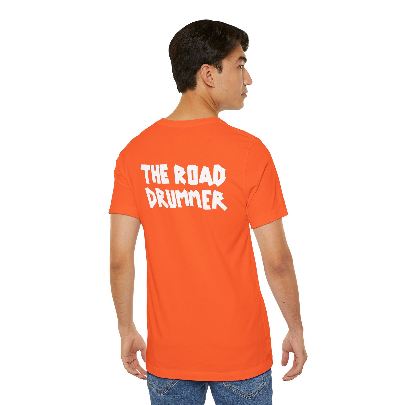 Electrical Tape Name BACK - The Road Drummer Logo T-Shirt - Image 13