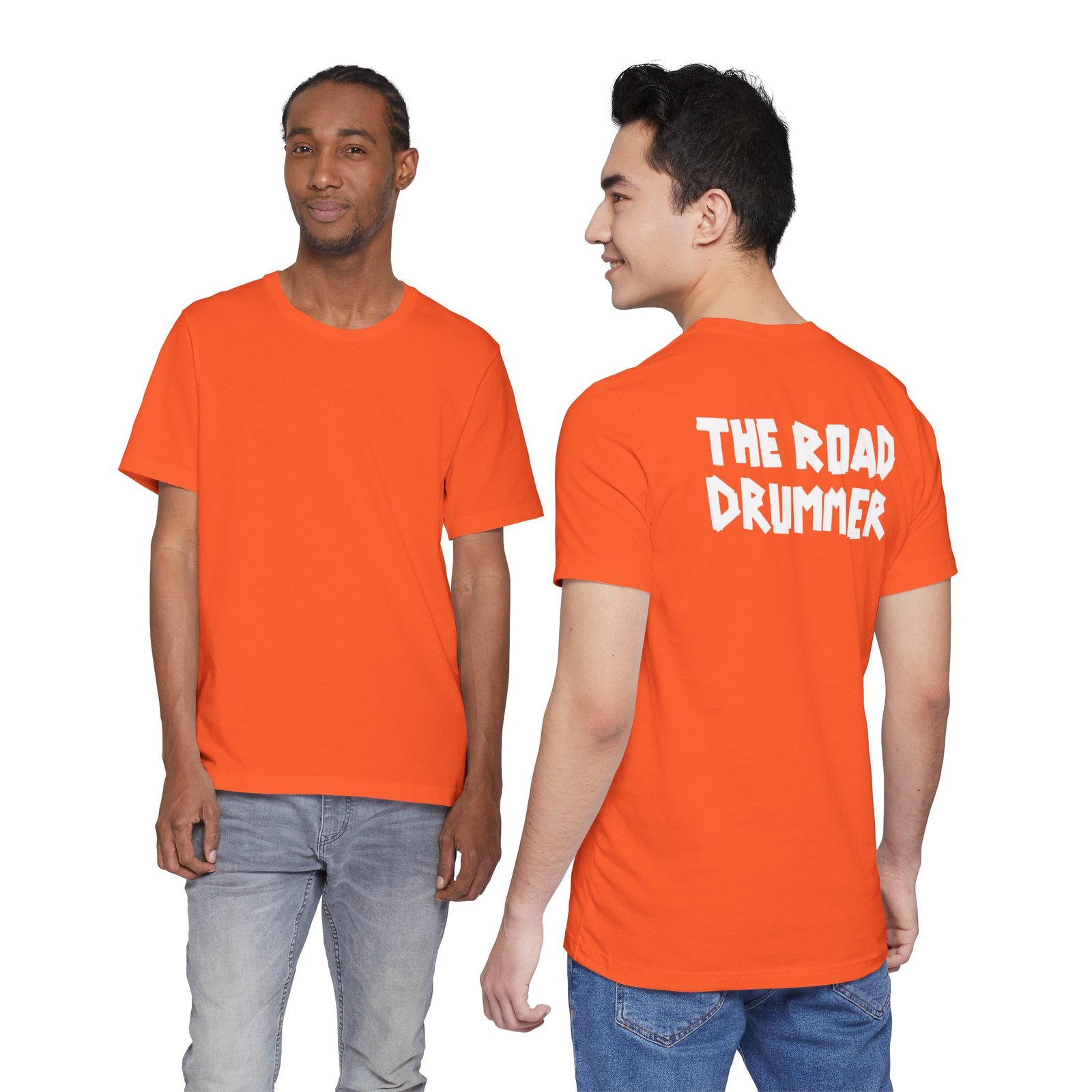 Electrical Tape Name BACK - The Road Drummer Logo T-Shirt - Image 14