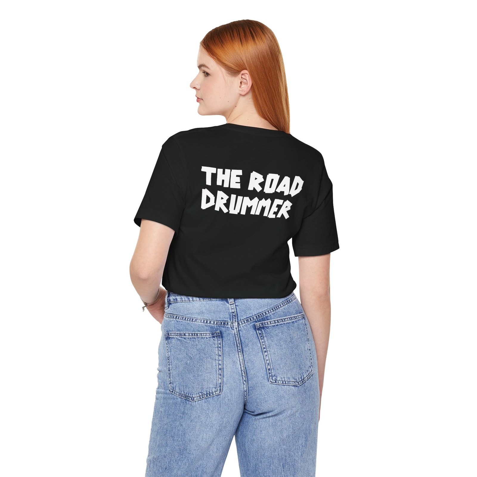 Electrical Tape Name BACK - The Road Drummer Logo T-Shirt - Image 21