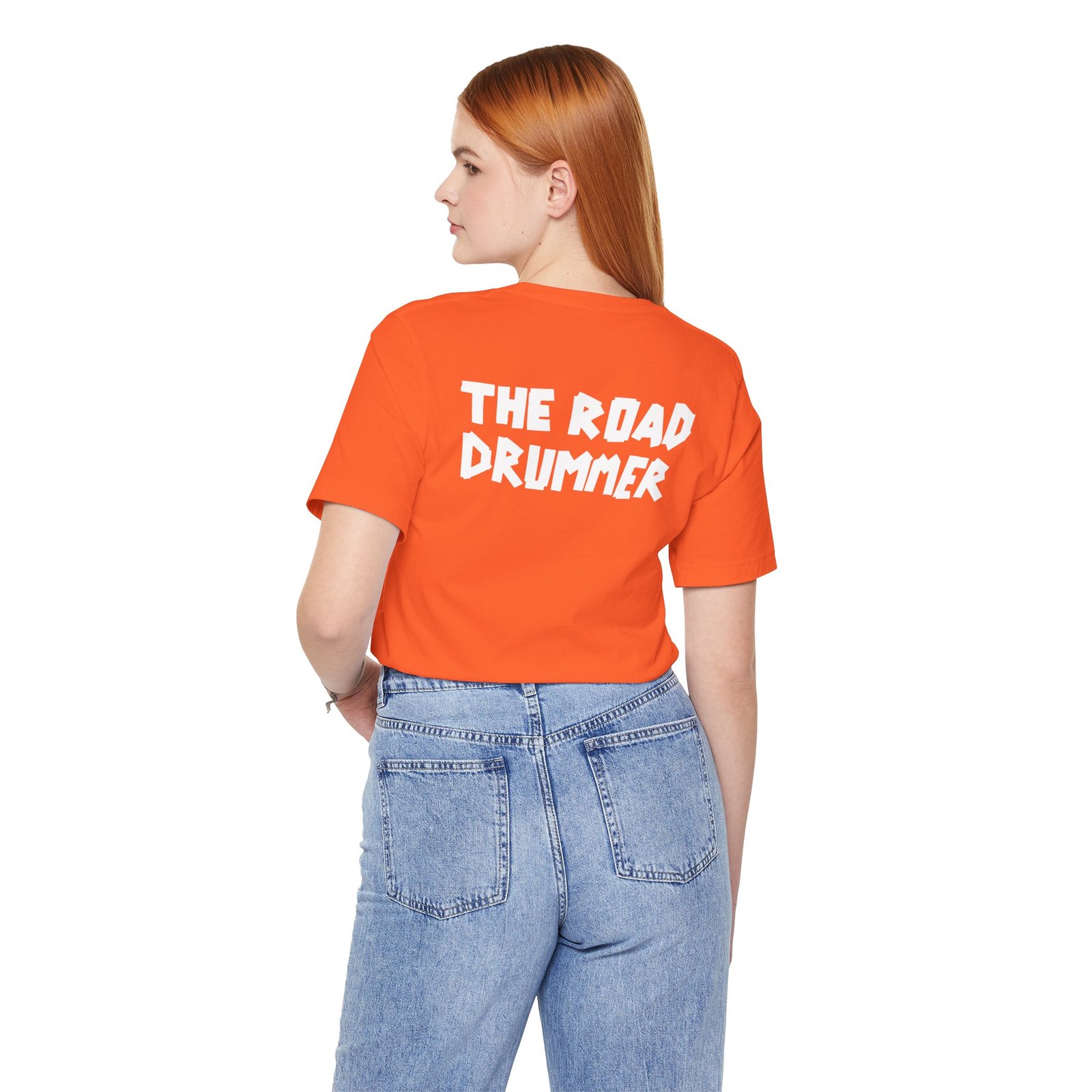 Electrical Tape Name BACK - The Road Drummer Logo T-Shirt - Image 15